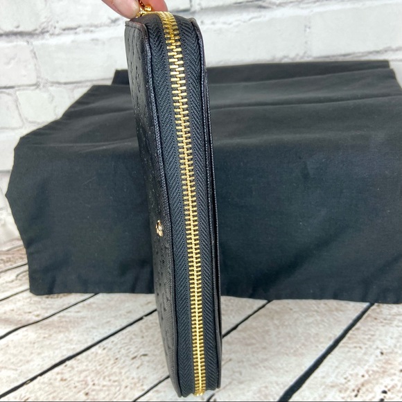 Patrick Cox fleur de lis black leather zippy zip around long wallet *new* - Picture 4 of 16